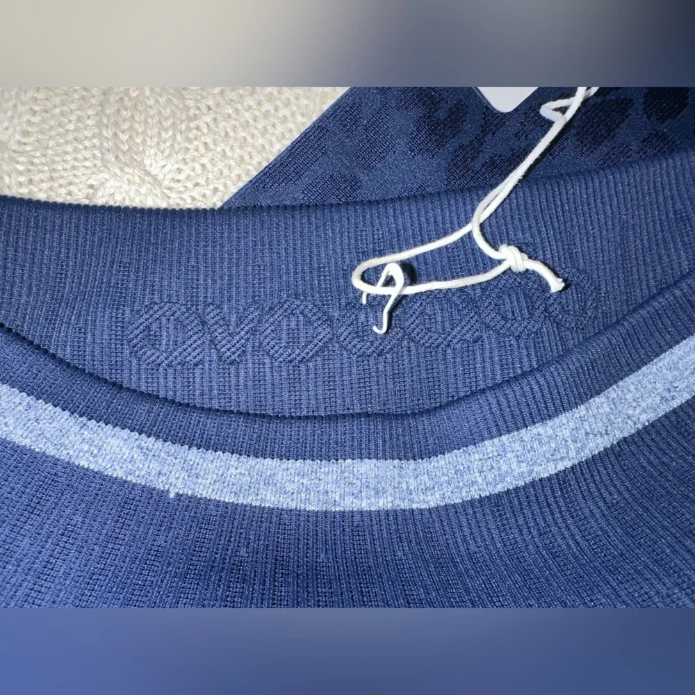 Avocado Yoga Leo Stripe V-Back Legging Maritime Blue  Size M/L NWT - Picture 8 of 10